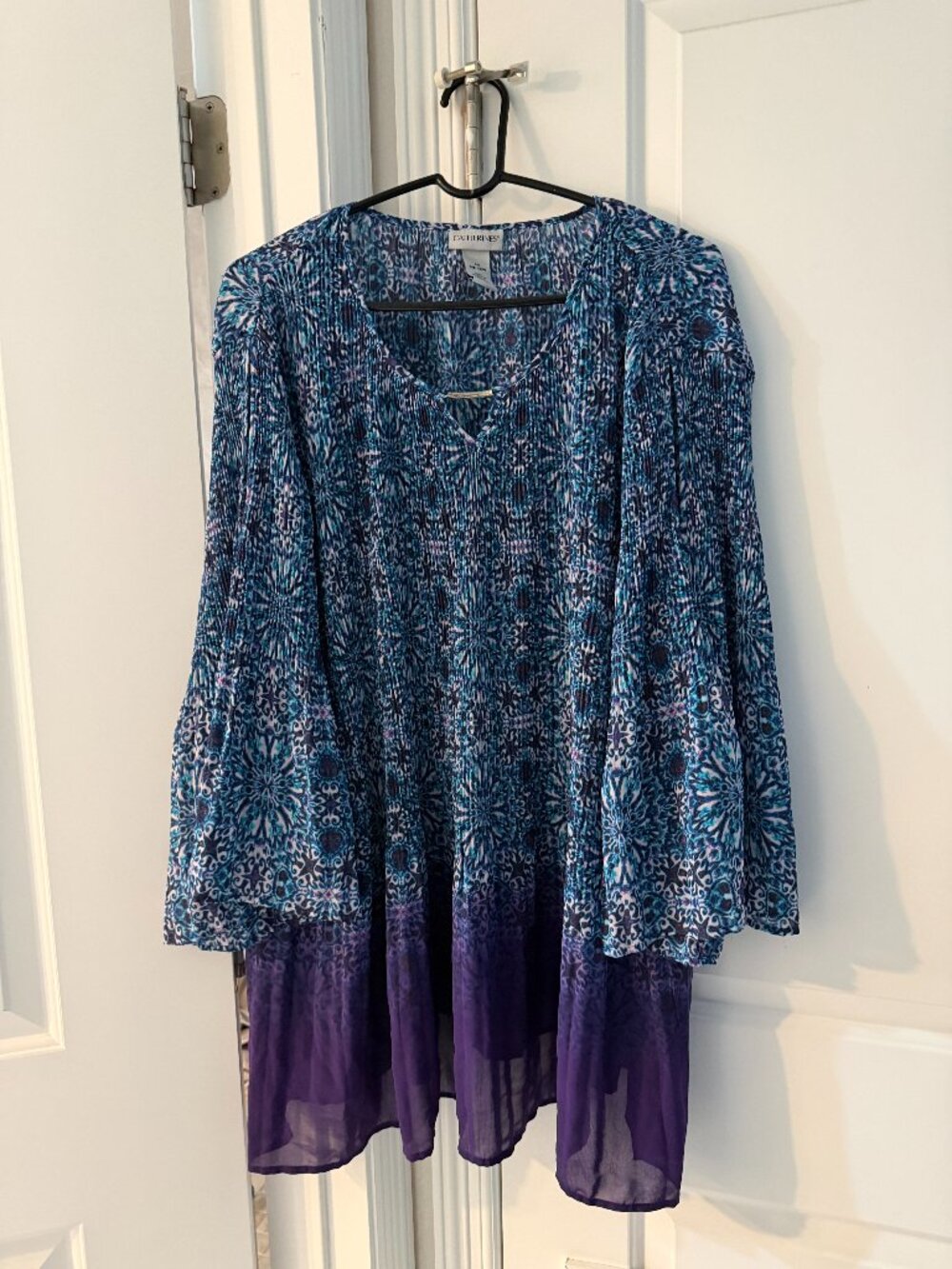 Gently Used - Catherine's Blue & Purple Ombre Tunic Size 4X